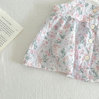 Load image into Gallery viewer, 2 Pieces Set Baby Kid Girls Print Tank Tops And Flower Shorts Wholesale 230712142
