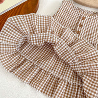 Load image into Gallery viewer, 2 Pieces Set Baby Kid Girls Checked Tank Tops And Shorts Wholesale 230712152
