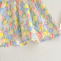 Load image into Gallery viewer, Baby Kid Girls Flower Cartoon Print Rompers Dresses Wholesale 230712156
