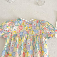 Load image into Gallery viewer, Baby Kid Girls Flower Cartoon Print Rompers Dresses Wholesale 230712156
