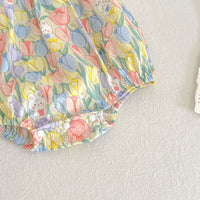 Load image into Gallery viewer, Baby Kid Girls Flower Cartoon Print Rompers Dresses Wholesale 230712156
