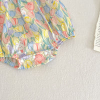 Load image into Gallery viewer, Baby Kid Girls Flower Cartoon Print Rompers Dresses Wholesale 230712156
