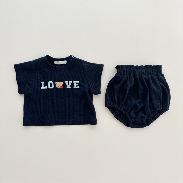 2 Pieces Set Baby Kid Girls Boys Letters Tops And Solid Color Shorts Wholesale 230712164
