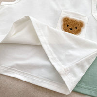 Load image into Gallery viewer, Baby Kid Girls Boys Solid Color Cartoon Tank Tops Wholesale 230712170
