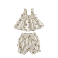 Load image into Gallery viewer, 2 Pieces Set Baby Girls Flower Print Tank Tops And Shorts Wholesale 230712171
