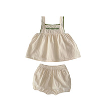 Load image into Gallery viewer, 2 Pieces Set Baby Kid Girls Solid Color Tank Tops And Shorts Wholesale 230712173
