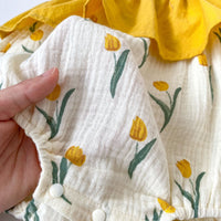 Load image into Gallery viewer, Baby Girls Flower Print Rompers Wholesale 230712176
