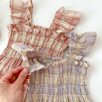 Load image into Gallery viewer, Baby Girls Checked Rompers Wholesale 230712187
