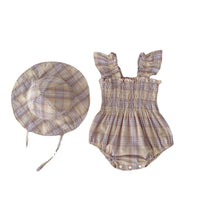 Load image into Gallery viewer, Baby Girls Checked Rompers Wholesale 230712187

