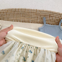 Load image into Gallery viewer, 2 Pieces Set Baby Girls Solid Color Print Jackets Outwears And Flower Rompers Wholesale 230712196
