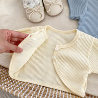 Load image into Gallery viewer, 2 Pieces Set Baby Girls Solid Color Print Jackets Outwears And Flower Rompers Wholesale 230712196
