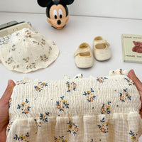 Load image into Gallery viewer, Baby Girls Flower Print Rompers Wholesale 23071237
