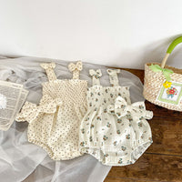 Load image into Gallery viewer, Baby Girls Flower Polka dots Rompers Wholesale 23071257
