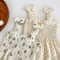 Load image into Gallery viewer, Baby Girls Flower Polka dots Rompers Wholesale 23071257
