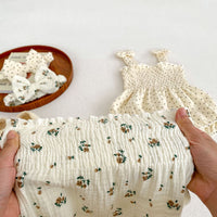 Load image into Gallery viewer, Baby Girls Flower Polka dots Rompers Wholesale 23071257
