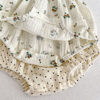 Load image into Gallery viewer, Baby Girls Flower Polka dots Rompers Wholesale 23071257
