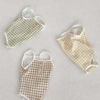Load image into Gallery viewer, Baby Girls Checked Rompers Wholesale 23071264
