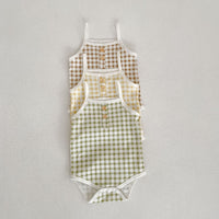 Load image into Gallery viewer, Baby Girls Checked Rompers Wholesale 23071264
