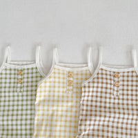Load image into Gallery viewer, Baby Girls Checked Rompers Wholesale 23071264

