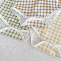 Load image into Gallery viewer, Baby Girls Checked Rompers Wholesale 23071264
