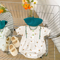 Load image into Gallery viewer, Baby Girls Flower Embroidered Rompers Wholesale 23071265
