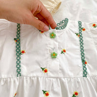 Load image into Gallery viewer, Baby Girls Flower Embroidered Rompers Wholesale 23071265
