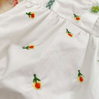 Load image into Gallery viewer, Baby Girls Flower Embroidered Rompers Wholesale 23071265
