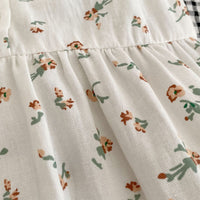 Load image into Gallery viewer, Baby Girls Flower Checked Rompers Wholesale 23071276
