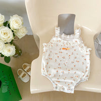 Load image into Gallery viewer, Baby Girls Flower Print Rompers Wholesale 23071279
