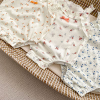 Load image into Gallery viewer, Baby Girls Flower Print Rompers Wholesale 23071279
