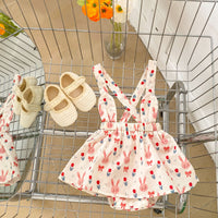 Load image into Gallery viewer, Baby Kid Girls Solid Color Cartoon Print Tops Rompers Wholesale 23071286
