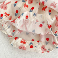 Load image into Gallery viewer, Baby Kid Girls Solid Color Cartoon Print Tops Rompers Wholesale 23071286
