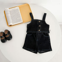 Load image into Gallery viewer, 2 Pieces Set Baby Kid Girls Tank Tops And Solid Color Shorts Wholesale 23071292
