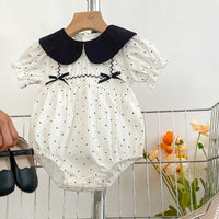 Load image into Gallery viewer, Baby Girls Polka dots Rompers Wholesale 23071293
