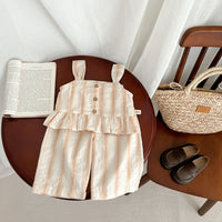 Load image into Gallery viewer, 2 Pieces Set Baby Kid Girls Checked Tank Tops And Pants Wholesale 23071299
