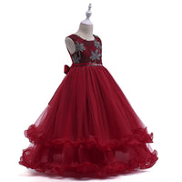 Load image into Gallery viewer, Kid Girls Solid Color Embroidered Dressy Princess Dresses Wholesale 23080301
