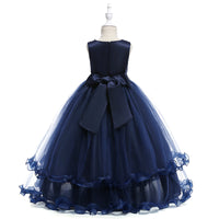 Load image into Gallery viewer, Kid Girls Solid Color Embroidered Dressy Princess Dresses Wholesale 23080301
