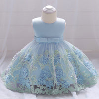 Load image into Gallery viewer, Baby Girls Solid Color Flower Dressy Princess Dresses Wholesale 23080306
