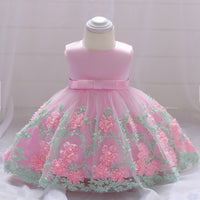 Load image into Gallery viewer, Baby Girls Solid Color Flower Dressy Princess Dresses Wholesale 23080306
