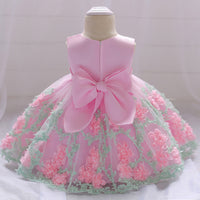 Load image into Gallery viewer, Baby Girls Solid Color Flower Dressy Princess Dresses Wholesale 23080306
