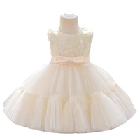 Load image into Gallery viewer, Baby Kid Girls Solid Color Bow Dressy Princess Dresses Wholesale 230803103
