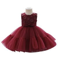 Load image into Gallery viewer, Baby Kid Girls Solid Color Bow Dressy Princess Dresses Wholesale 230803103
