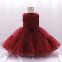 Load image into Gallery viewer, Baby Kid Girls Solid Color Bow Dressy Princess Dresses Wholesale 230803103
