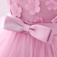 Load image into Gallery viewer, Baby Kid Girls Solid Color Bow Dressy Princess Dresses Wholesale 230803103
