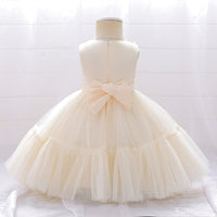 Load image into Gallery viewer, Baby Kid Girls Solid Color Bow Dressy Princess Dresses Wholesale 230803103
