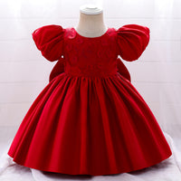 Load image into Gallery viewer, Baby Kid Girls Solid Color Embroidered Dressy Princess Dresses Wholesale 230803105
