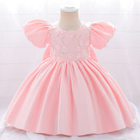 Load image into Gallery viewer, Baby Kid Girls Solid Color Embroidered Dressy Princess Dresses Wholesale 230803105
