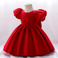 Load image into Gallery viewer, Baby Kid Girls Solid Color Embroidered Dressy Princess Dresses Wholesale 230803105
