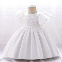 Load image into Gallery viewer, Baby Kid Girls Solid Color Embroidered Dressy Princess Dresses Wholesale 230803105
