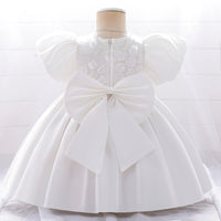 Load image into Gallery viewer, Baby Kid Girls Solid Color Embroidered Dressy Princess Dresses Wholesale 230803105
